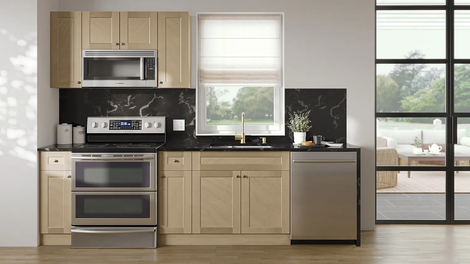 Natural Birch cabinet kitchen