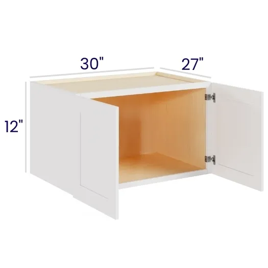 White Shaker Refrigerator Wall Cabinet