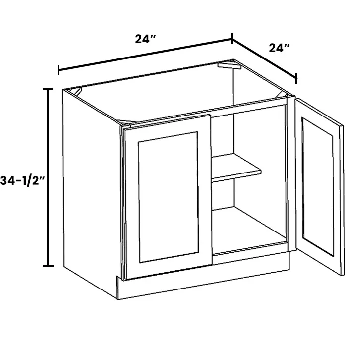 Red Cherry Full Height Double Door Bases