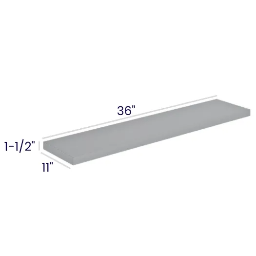Heather Gray Shaker Floating Shelves · 36 inch