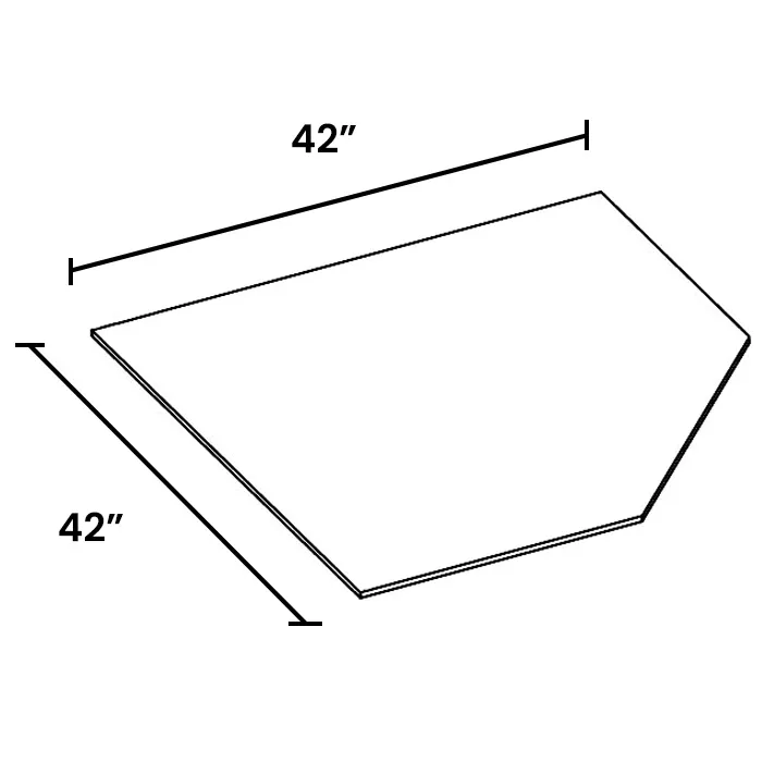 Heather Gray Shaker Sink Bases · Diagonal Sink Floor