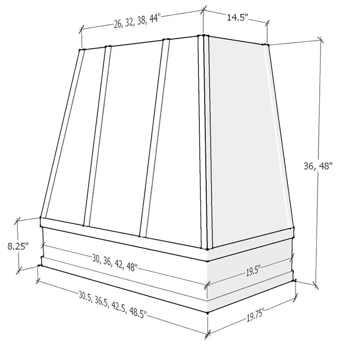 Red Cherry Tapered Hoods · Block Molding Strapped