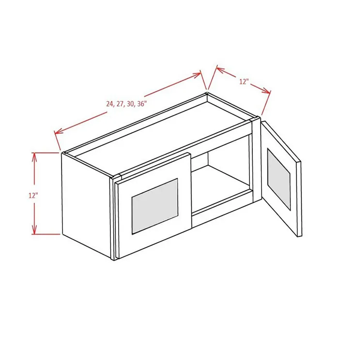 Red Cherry Double Door Stacker Cabinets · Finished Interior · DOES NOT INCLUDE GLASS