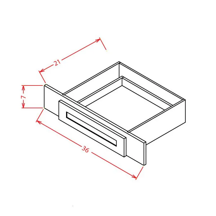 Red Cherry Vanity Knee Drawer