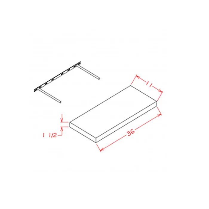Red Cherry Floating Shelves · 36 inch