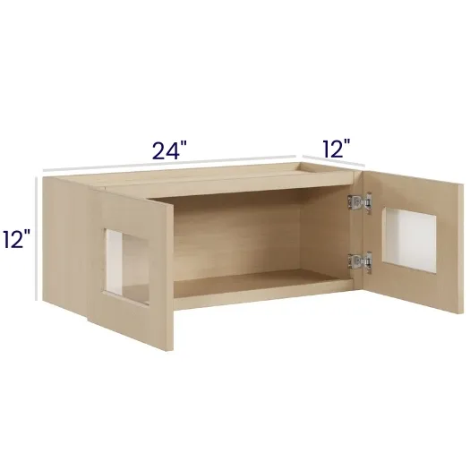 Natural Birch Double Door Stacker Cabinets · Finished Interior · DOES NOT INCLUDE GLASS