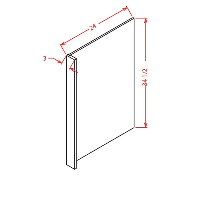 Heather Gray Shaker Panels · Dishwasher End