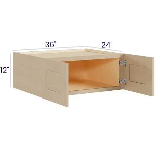 Natural Birch 36" Refrigerator Wall Cabinets