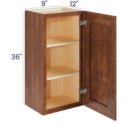 Red Cherry 36" High Wall Cabinets · Single Door