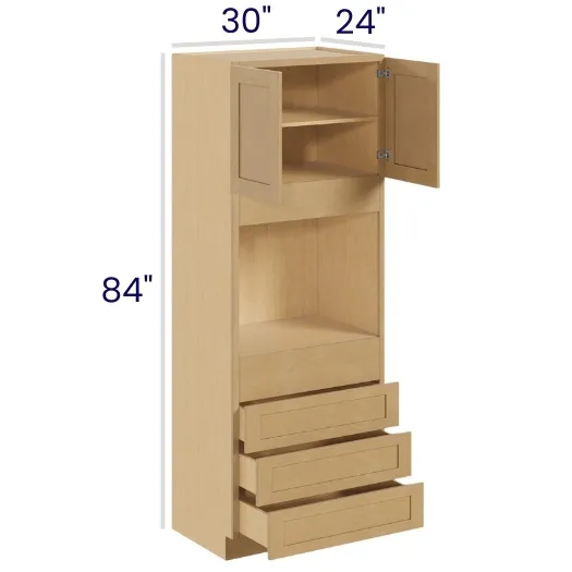 Oak Shaker Oven Cabinets · 30" Wide