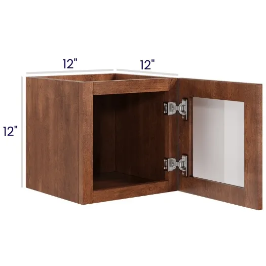 Red Cherry Single Door Stacker Cabinets · Finished Interior · DOES NOT INCLUDE GLASS