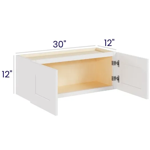 White Shaker 30" Bridge Cabinets