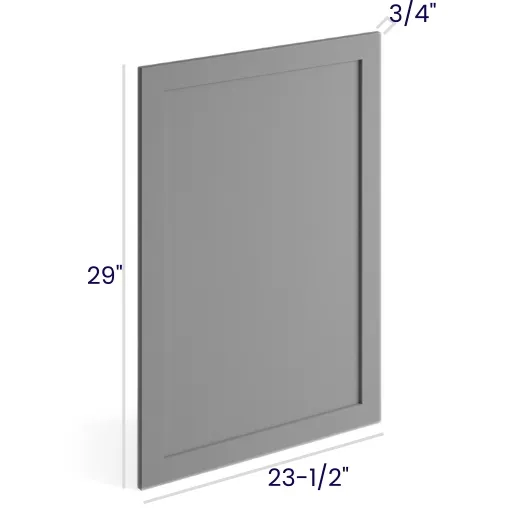 Heather Gray Shaker Panels · Base Decorative End
