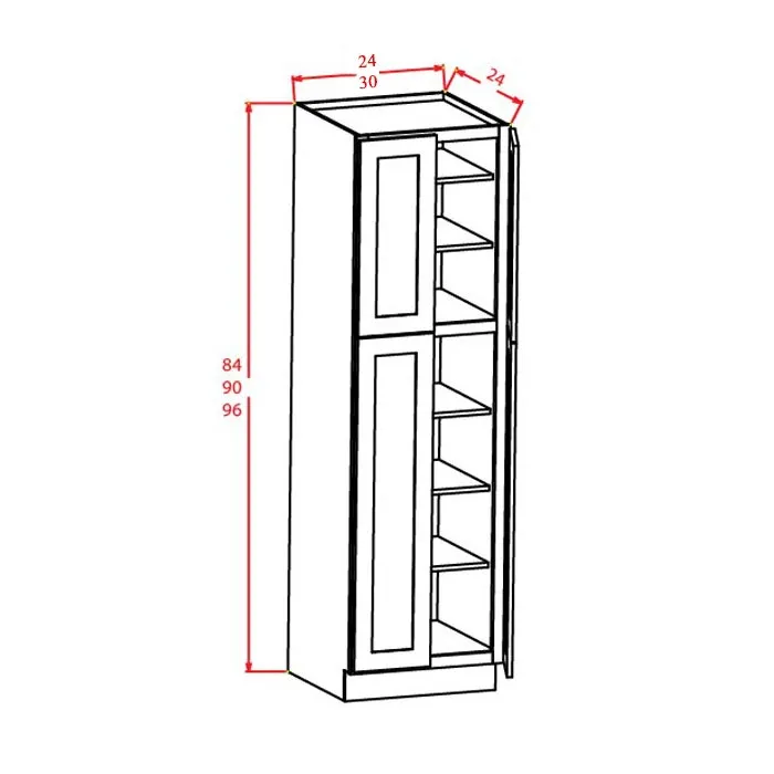 Red Cherry Utility / Pantry Cabinets · 4 Doors