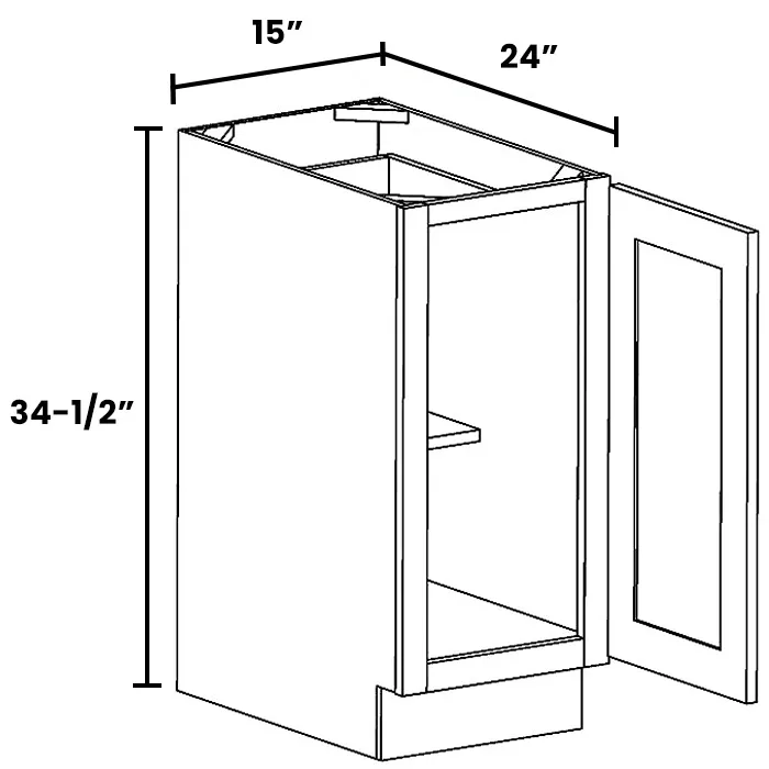 Navy Blue Shaker No Drawer · Full Height Cabinet