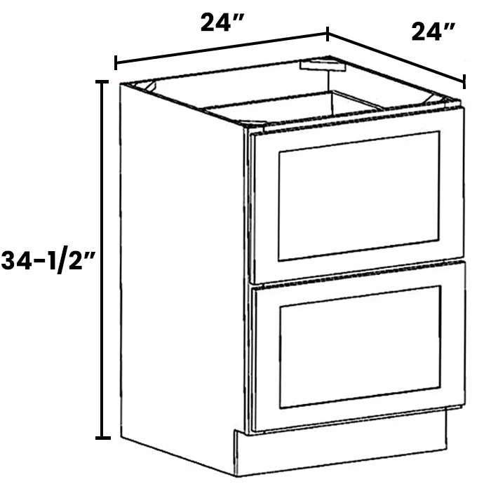 Red Cherry 2 Drawer Bases