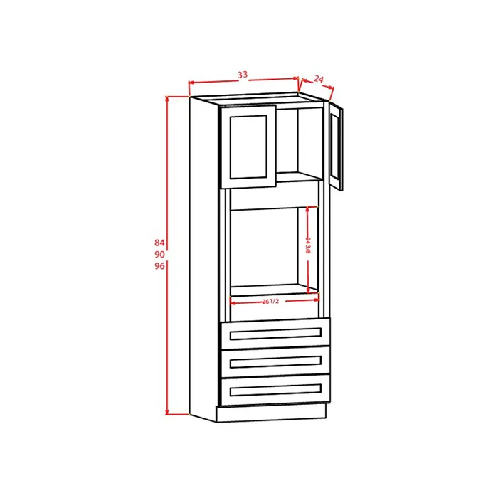 Red Cherry Oven Cabinets