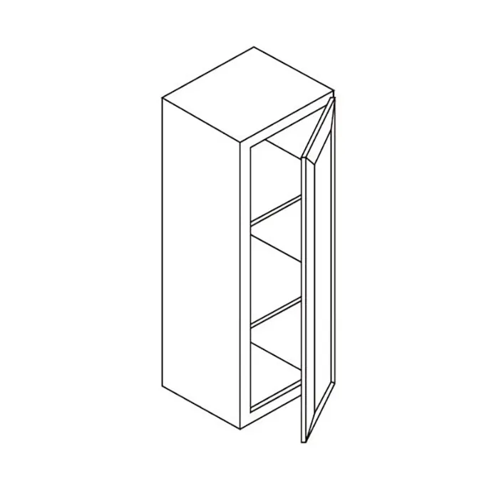 White Shaker 36" High Wall Cabinets · Single Door