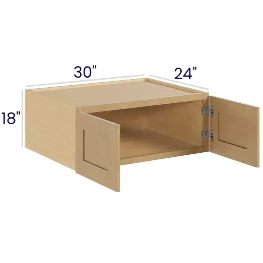 Oak Shaker 18" High Refrigerator Cabinets