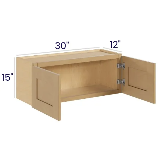 Oak Shaker 15" High Bridge Cabinets