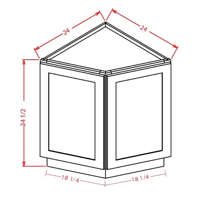 Heather Gray Shaker Base End Cabinet