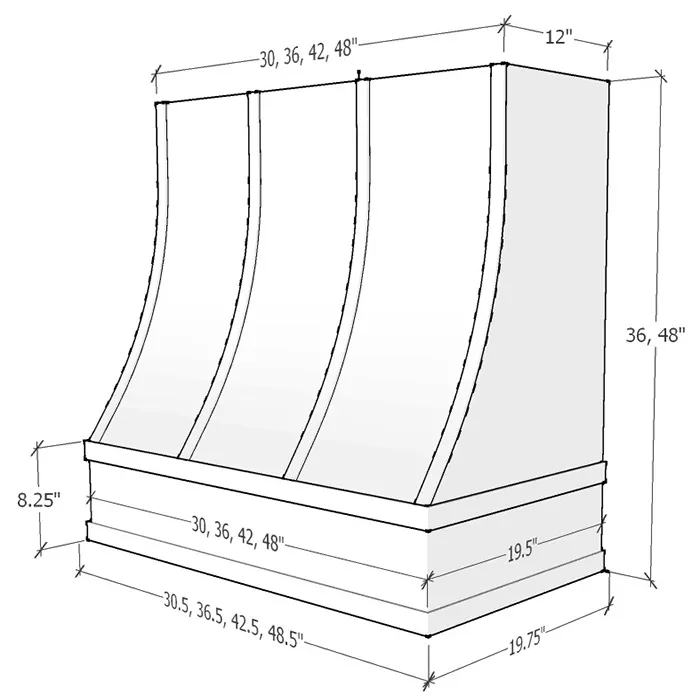 Heather Gray Shaker Sloped Hoods · Block Molding Strapped